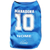 Maglietta per cani di colore blu con la scritta Maradona e il numero 10