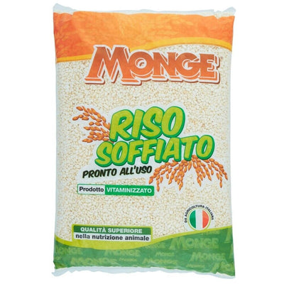Busta di riso soffiato vitaminizzato per cani pronto all'uso Monge da 1 kg
