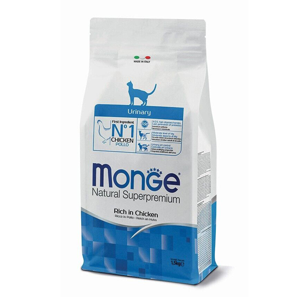 Busta di crocchette per gatti Urinary al Pollo marca Monge da 1,5 kg