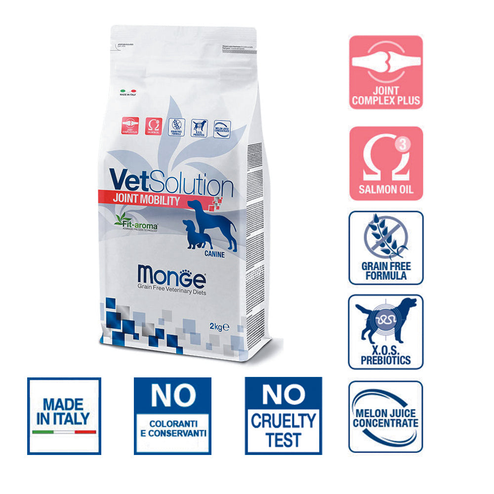 Busta di crocchette per cani con osteoartrite Monge Vetsolution Joint Mobility