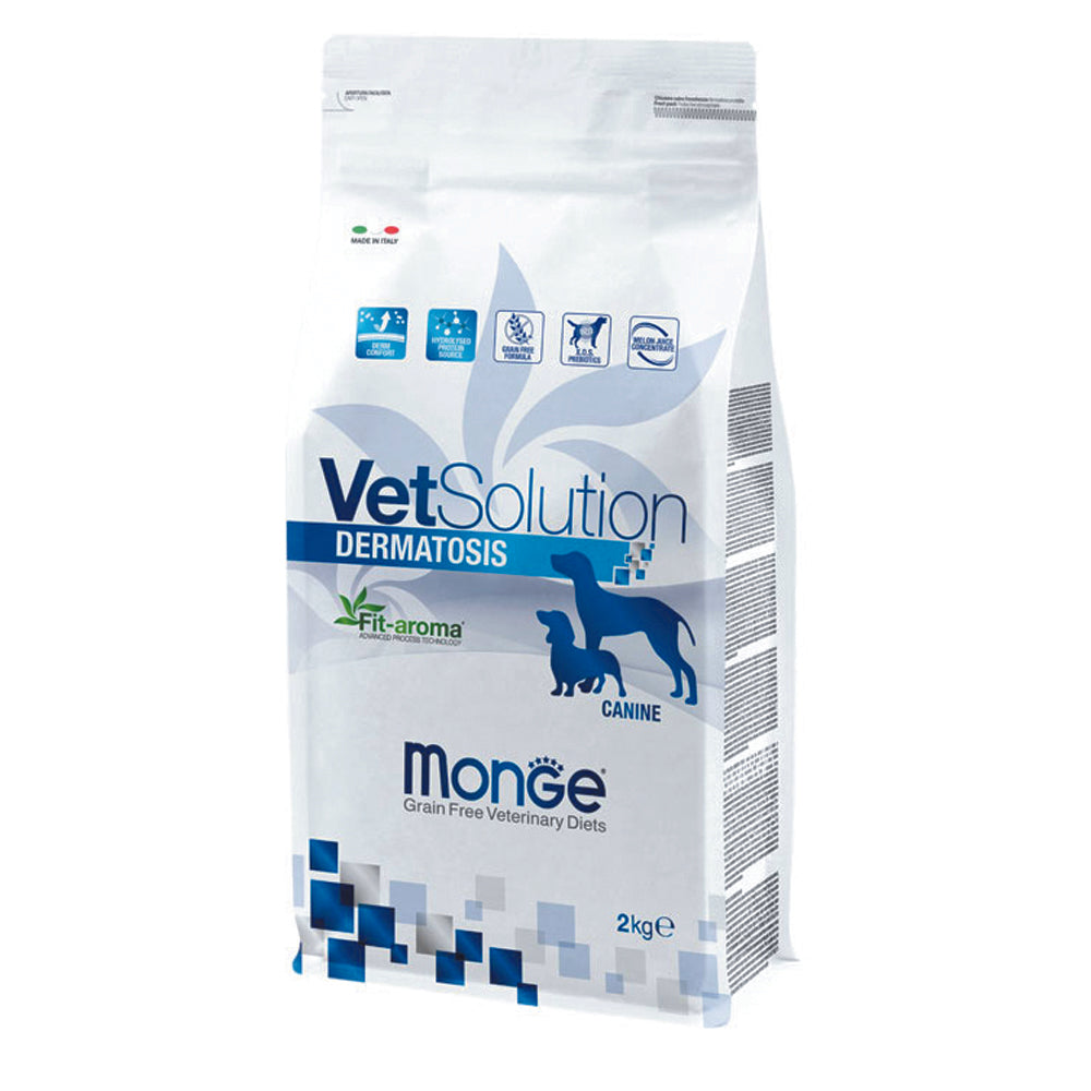 Busta di crocchette per cani con dermatiti Monge Vetsolution Dermatosis