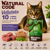Natural Code C01 Manzo alimento umido completo per gatti adulti 70 g con 68% di manzo e piselli naturali