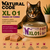 Natural Code XL01 Tranci di Tonno alimento complementare per gatti adulti in lattina da 170 g con 75% tonno e 1% riso.