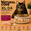 Natural Code XL04 Filetti di Pollo alimento complementare per gatti adulti in lattina da 170 g con 75% pollo allevato a terra, senza glutine e ingredienti naturali.