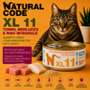 Natural Code XL11 Tonno, Merluzzo e Riso Integrale alimento umido complementare per gatti adulti in lattina da 170 g disponibile su Partenopet.