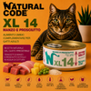 Natural Code XL14 Manzo e Prosciutto 170 g alimento complementare per gatti adulti in lattina disponibile su Partenopet.