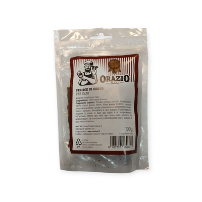 Busta di strisce di cervo essiccate marca Orazio
