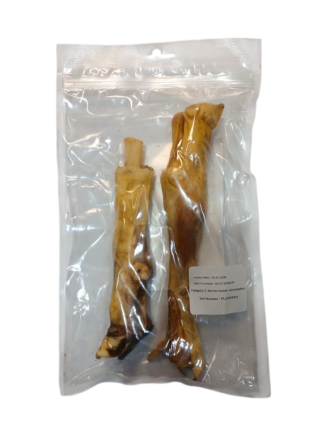 Confezione da 2 zampette di agnello essiccate marca Orazio