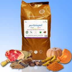 Partenopet Adult All Breeds Mono Anatra e Zucca Crocchette per Cani 100% Naturali 12 kg - Partenopet