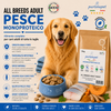 Sacco scorta 12kg crocchette Partenopet Adult All Breeds Pesce e Zucca, alimento naturale per cani dal manto bianco, pressato a freddo, monoproteico e prodotto in Italia.