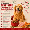 Sacco da 2kg crocchette Partenopet Adult All Breeds Pollo e Zucca, alimento naturale per cani pressato a freddo prodotto in Italia, monoproteico e senza conservanti.