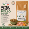 Sacco da 1,5kg crocchette Partenopet Adult Cat al pollo, alimento naturale per gatti adulti pressato a freddo prodotto in Italia, senza conservanti né coloranti, con Taurina e Curcuma.
