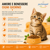 Busta di crocchette al pollo per gatti cuccioli pressate a freddo senza conservanti e coloranti marca Partenopet da 1,5 kg