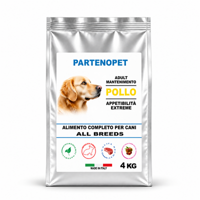 Crocchette Partenopet Dog Adult Pollo 4 kg per cani adulti di tutte le razze