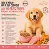 Sacco scorta 12kg crocchette Partenopet Puppy al Maiale, alimento monoproteico naturale per cuccioli pressato a freddo, prodotto in Italia con condroprotettori e zucca.
