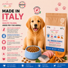 Sacco scorta 12kg crocchette Partenopet Puppy Maiale e Pesce per cuccioli, alimento naturale pressato a freddo prodotto in Italia, con glucosamina e condroitina per lo sviluppo delle articolazioni.