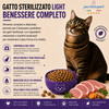 Sacco da 1,5kg di crocchette Partenopet Sterilised Cat Light al maiale per gatti sterilizzati, alimento naturale pressato a freddo prodotto in Italia, senza conservanti né coloranti.