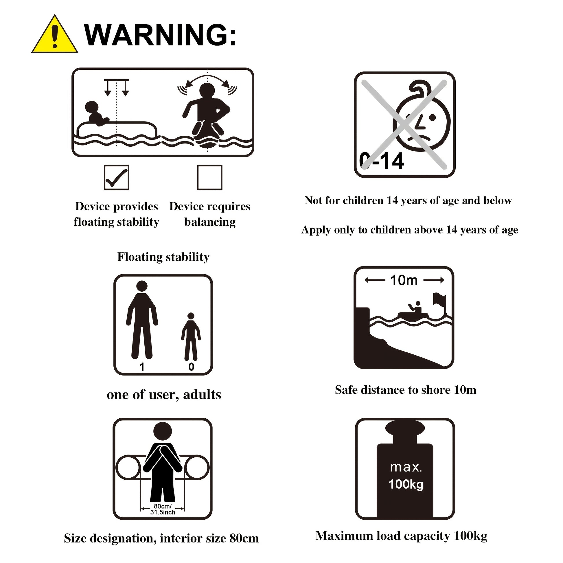 Poltrona galleggiante quadrata per piscina colore perlato con foro centrale, schienale e porta bevande, dimensioni 80x85 cm, ideale per relax estivo.