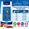 Tabella della razione giornaliera indicativa delle crocchette Partenopet Cat Adult Manzo Pollo per gatti adulti