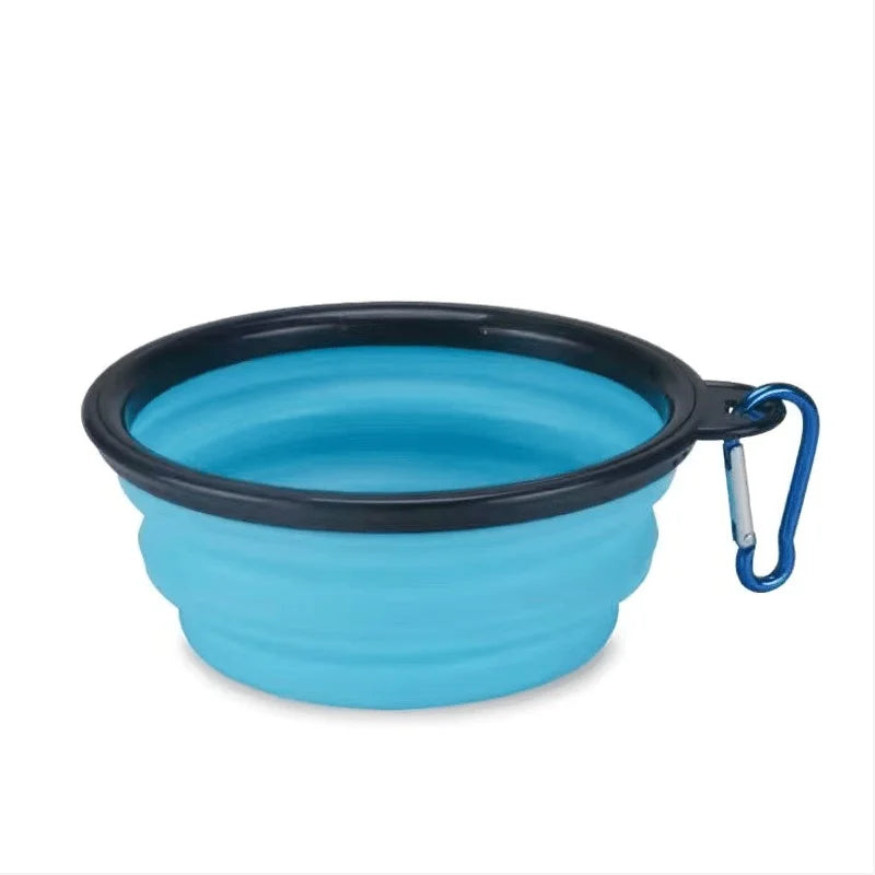 Ciotola Pieghevole Portatile in Silicone e TPR per Cani e Gatti, Ciotola da Viaggio Salvaspazio per Cibo e Acqua (Outdoor e Trekking)