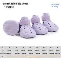 Sandali Estivi per Cani Traspiranti e Antiscivolo | Scarpe Protettive Leggere – Purple (pack of 4)