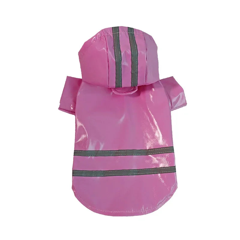 Impermeabile Riflettente per Cani Piccoli con Cappuccio – Mantella Antipioggia in PU S-XL