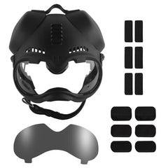 Casco Tattico K9 per Cani da Lavoro con Occhiali Protettivi e Guide Laterali – KD-H-01 BK