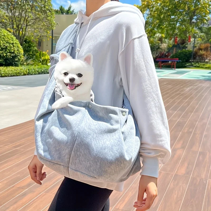Marsupio per Cani e Gatti fino a 7,5 kg | Borsa a Tracolla Traspirante per Viaggio e Passeggiate | Trasportino Morbido e Sicuro per Cani di Piccola Taglia e Gatti - Partenopet