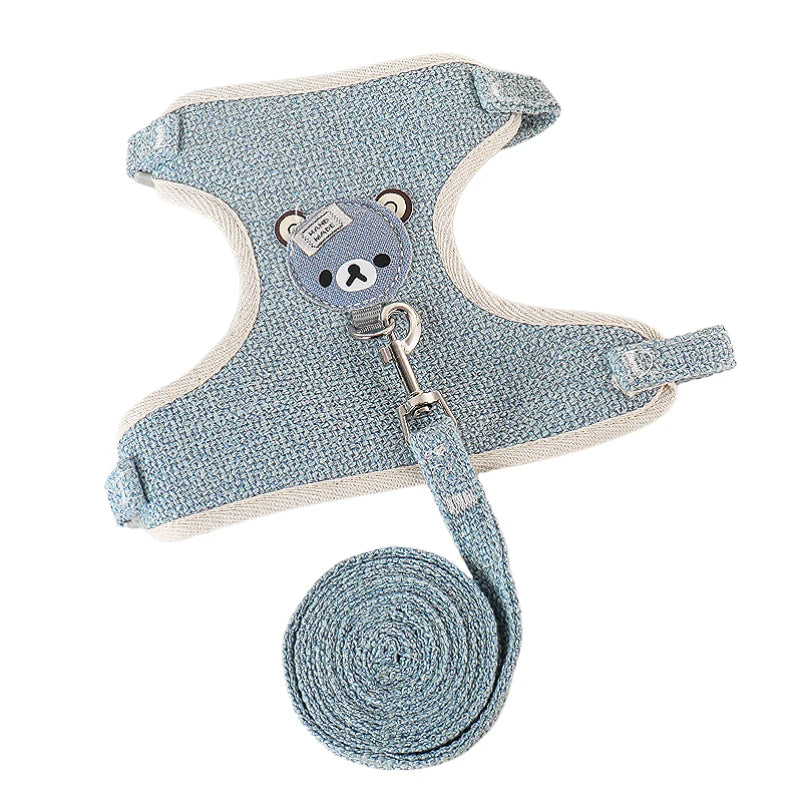 Pettorina a Gilet per Gatti e Cani Piccoli con Guinzaglio 120 cm | S-M