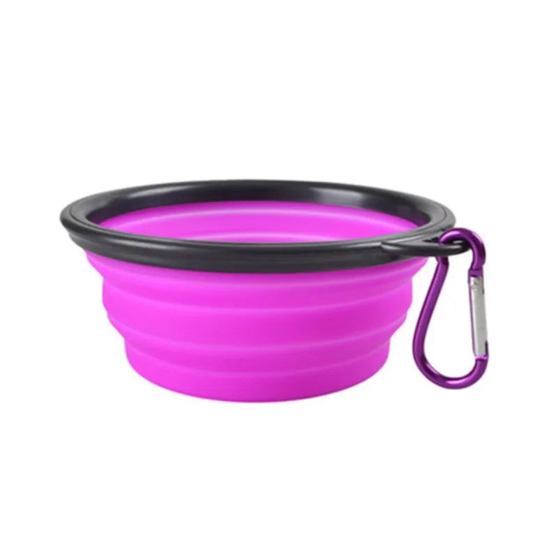 Ciotola Pieghevole Portatile in Silicone e TPR per Cani e Gatti, Ciotola da Viaggio Salvaspazio per Cibo e Acqua (Outdoor e Trekking)
