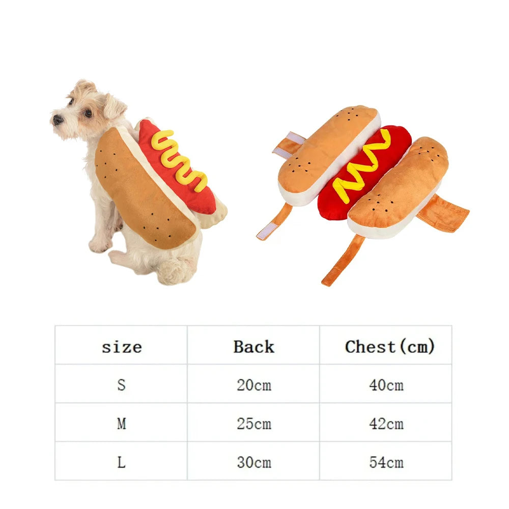 Costume Hot Dog per Cani – Travestimento Salsiccia Divertente per Halloween e Feste
