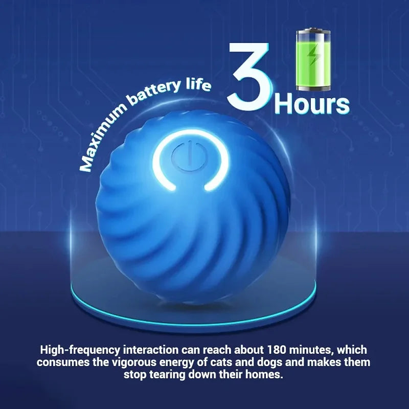 Pallina Giocattolo Automatica per Cani – Palla Interattiva Semovente e Rimbalzante, Ricaricabile USB, Gioco Intelligente per Cuccioli