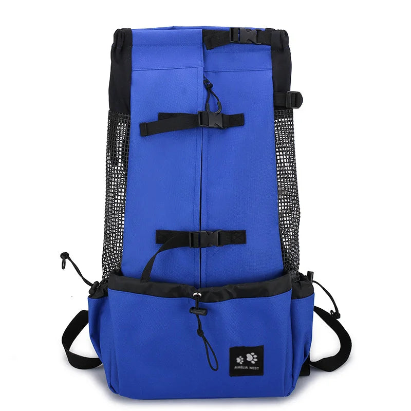 Zaino Porta Cane Professionale in Nylon Rinforzato – Trasportino da Spalla ad Alta Traspirabilità per Cani Piccoli e Medi, Ideale per Trekking, Outdoor e Ciclismo
