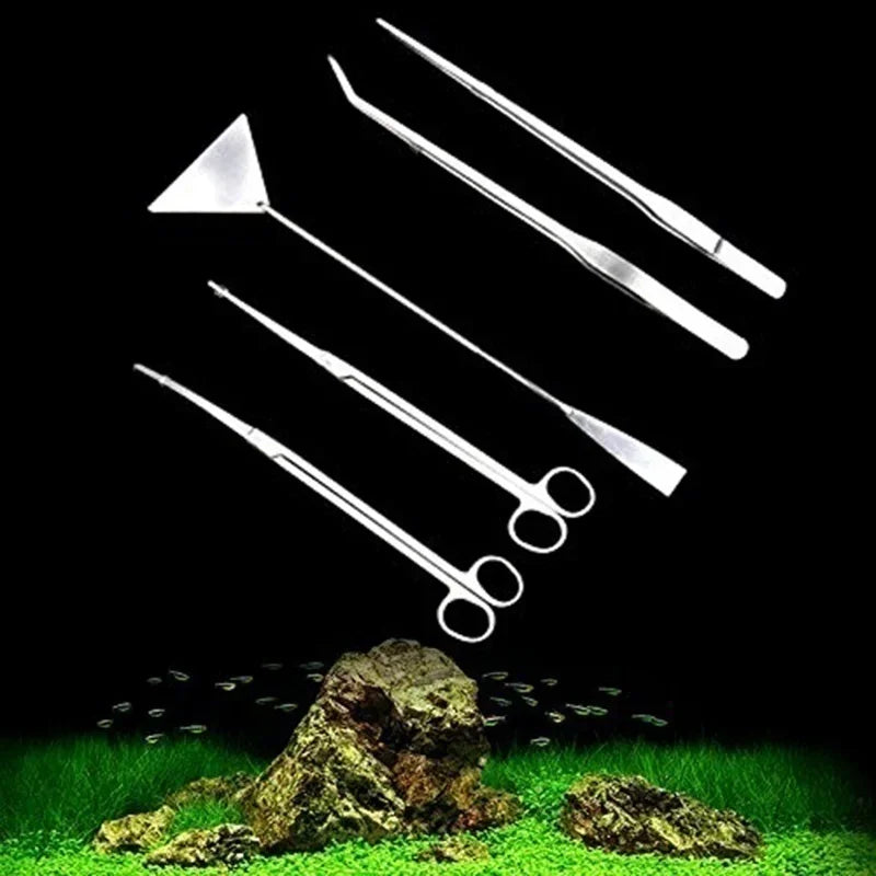 Kit Professionale Aquascaping in Acciaio Inox | Forbici, Pinzette e Livellatore - Partenopet