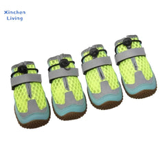 Scarpe per Cani Impermeabili e Antiscivolo | Set 4 Pezzi con Chiusura Regolabile – Green