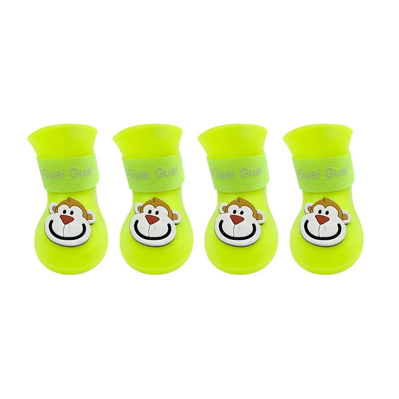 Scarpe Impermeabili per Cani in PVC Antiscivolo | Set 4 Stivaletti S-XXL