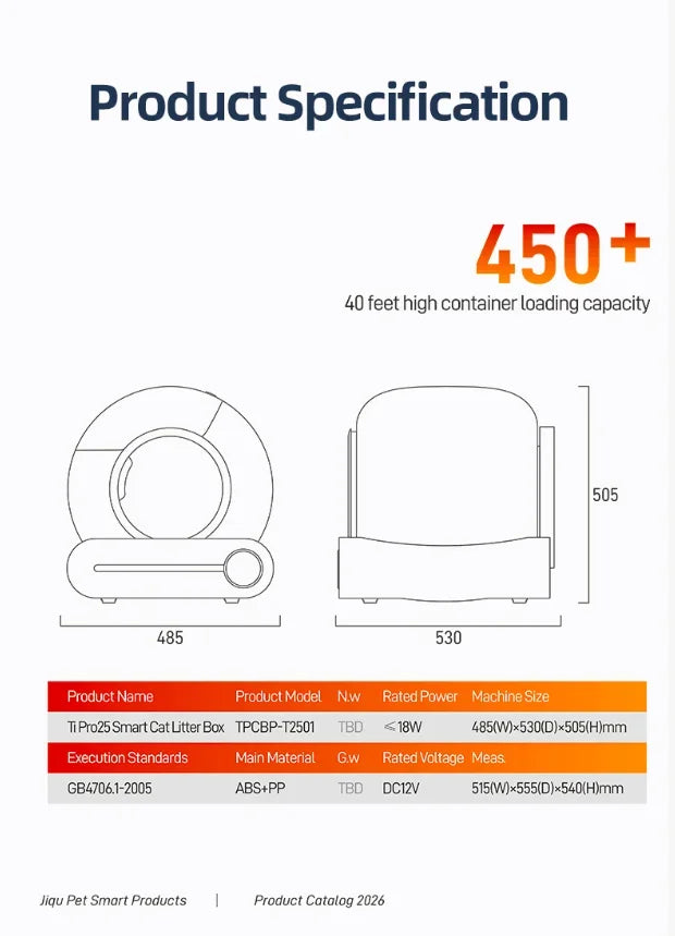 Smart Self-Cleaning Cat Litter Box 65L – Lettiera Automatica Autopulente Extra Large Chiusa con Controllo App (Arenero Gato Inteligente)