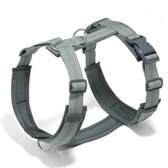 Pettorina ad H per Cani Regolabile, Imbottita e Riflettente | XS-XL – Grey