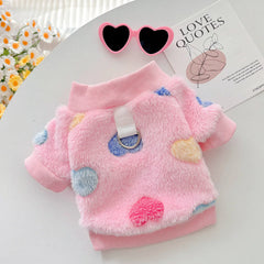 Giacca Invernale Super Morbida per Cani con Stampa Cuori | XS-XL – Pink