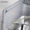 Lettiera Chiusa XXL per Gatti con Base in Acciaio Inox e Tetto Removibile 60×41×39 cm