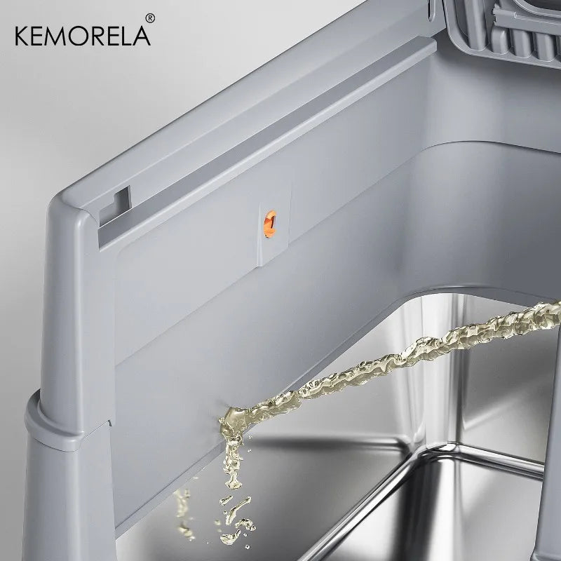 Lettiera Chiusa XXL per Gatti con Base in Acciaio Inox e Tetto Removibile 60×41×39 cm
