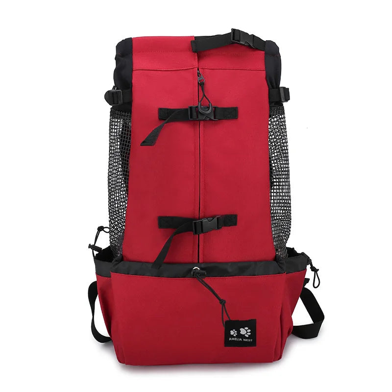 Zaino Porta Cane Professionale in Nylon Rinforzato – Trasportino da Spalla ad Alta Traspirabilità per Cani Piccoli e Medi, Ideale per Trekking, Outdoor e Ciclismo