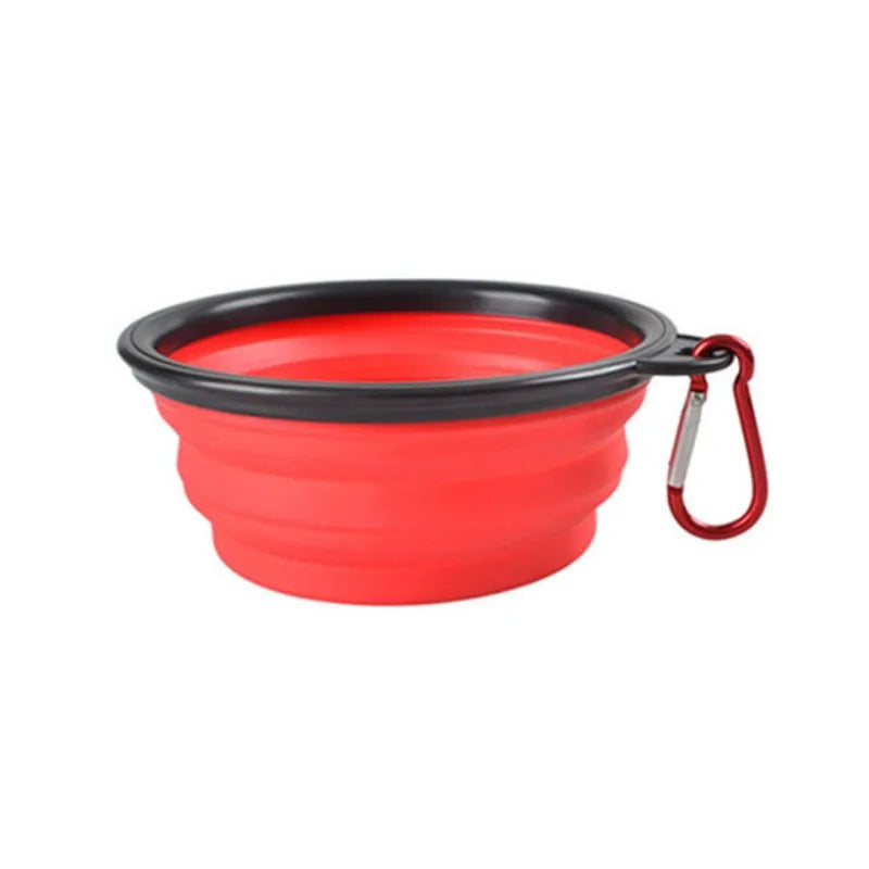 Ciotola Pieghevole Portatile in Silicone e TPR per Cani e Gatti, Ciotola da Viaggio Salvaspazio per Cibo e Acqua (Outdoor e Trekking)