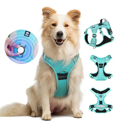 Pettorina per Cani con Porta AirTag/GPS, Riflettente e Antifuga | S-XL