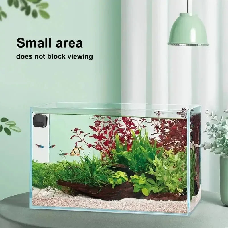 Mini Spazzola Magnetica per Acquario | Pulitore Vetri Antigraffio | Nero - Partenopet