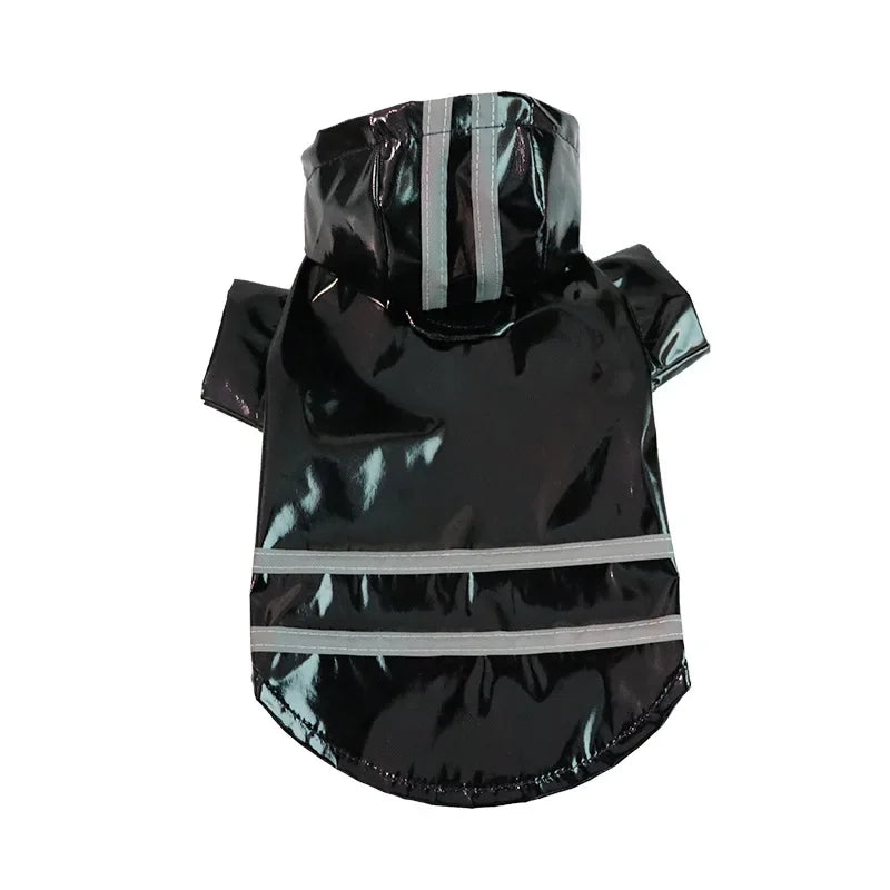 Impermeabile Riflettente per Cani Piccoli con Cappuccio – Mantella Antipioggia in PU S-XL