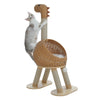 Tiragraffi per Gatti Dinosauro 116 cm con Cuccia in Rattan e Sisal