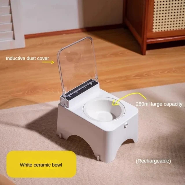 Ciotola Smart Automatica per Gatti con Sensore Infrarossi e Coperchio | Acciaio Inox o Ceramica