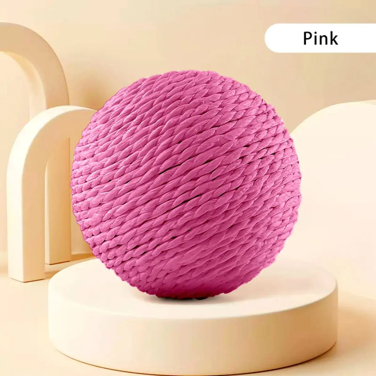 Palla Tiragraffi per Gatti in Sisal 10 cm – Gioco Interattivo da Mordere e Graffiare