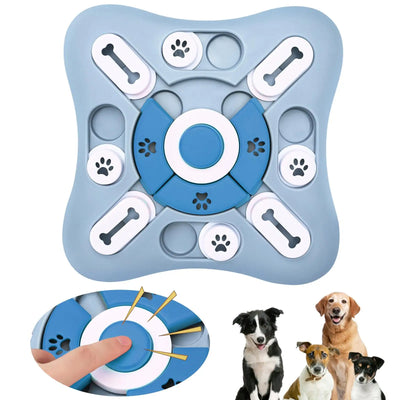 Gioco Interattivo di Attivazione Mentale per Cani e Gatti – Ciotola Slow Feeder Anti-Ingozzamento, Dispenser Snack per Aumentare l'IQ e Ridurre la Noia (Antiscivolo) - Partenopet